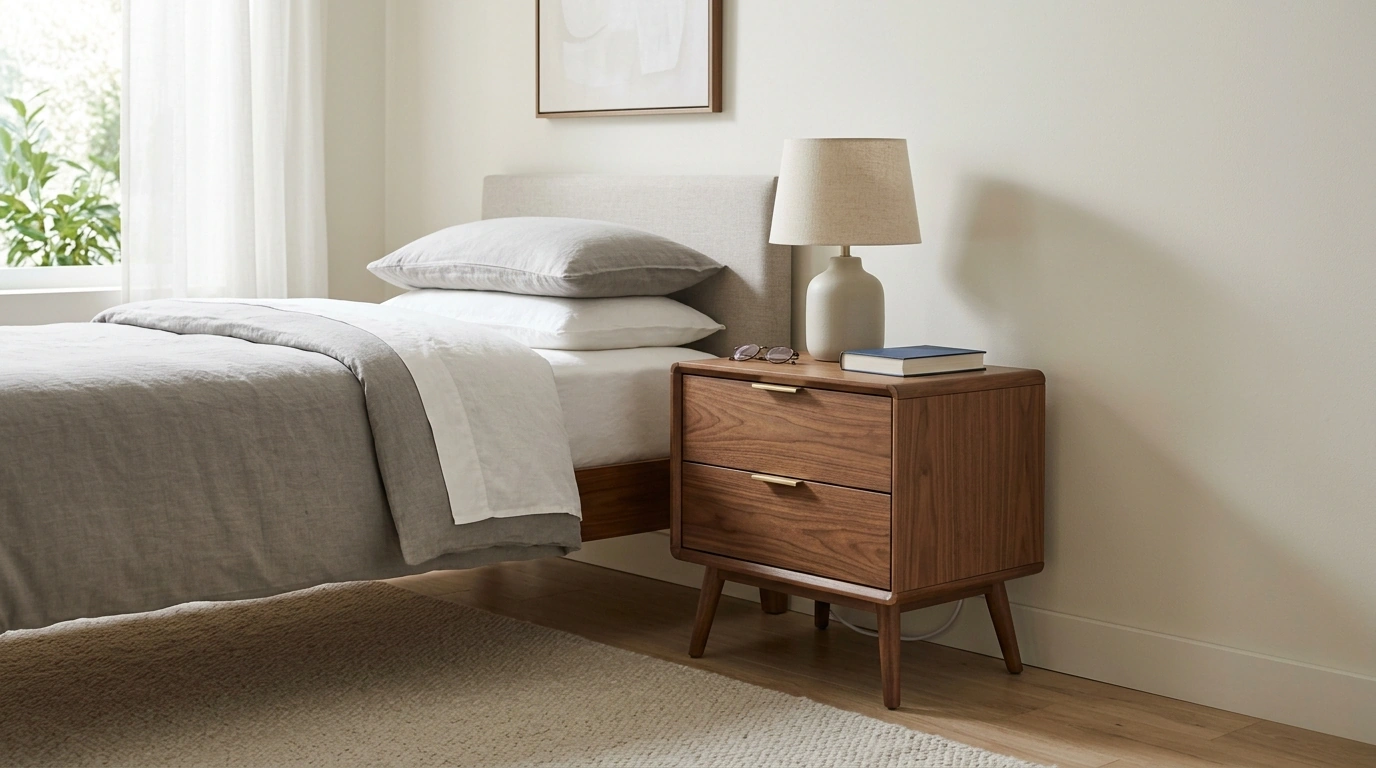 Mid Century Nightstands with Drawers: Sleek Bedside Storage
