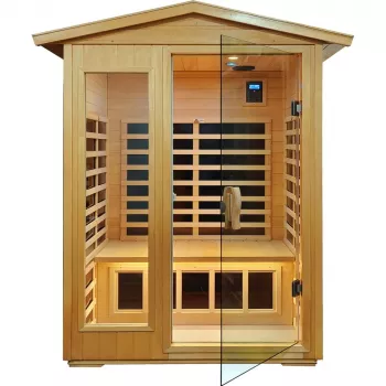 Outdoor 2-Person Far Infrared Basswood Sauna (Low-EMF)